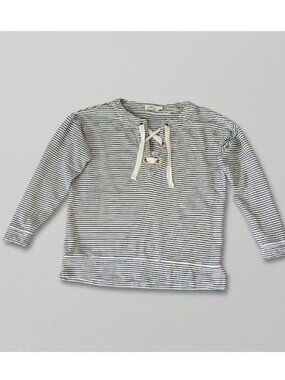 Vineyard Vines Striped Lace-Up Sweatshirt Top ⚓ Size M